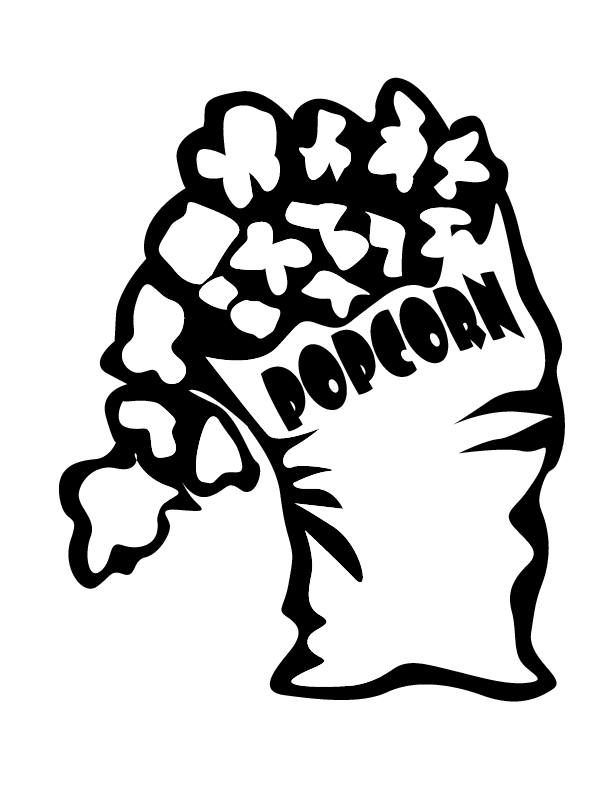 Popcorn Coloring Page Images & Pictures