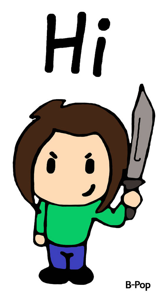 B-Pop Bad Girl Maniac Psycho Poster Cartoon Comic Nasty Girl Knife ...