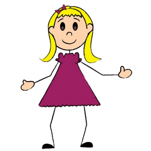 Little Girl Clip Art Stencil - Free Clipart Images
