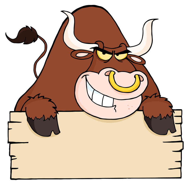 Funny Bull Cartoon Clipart
