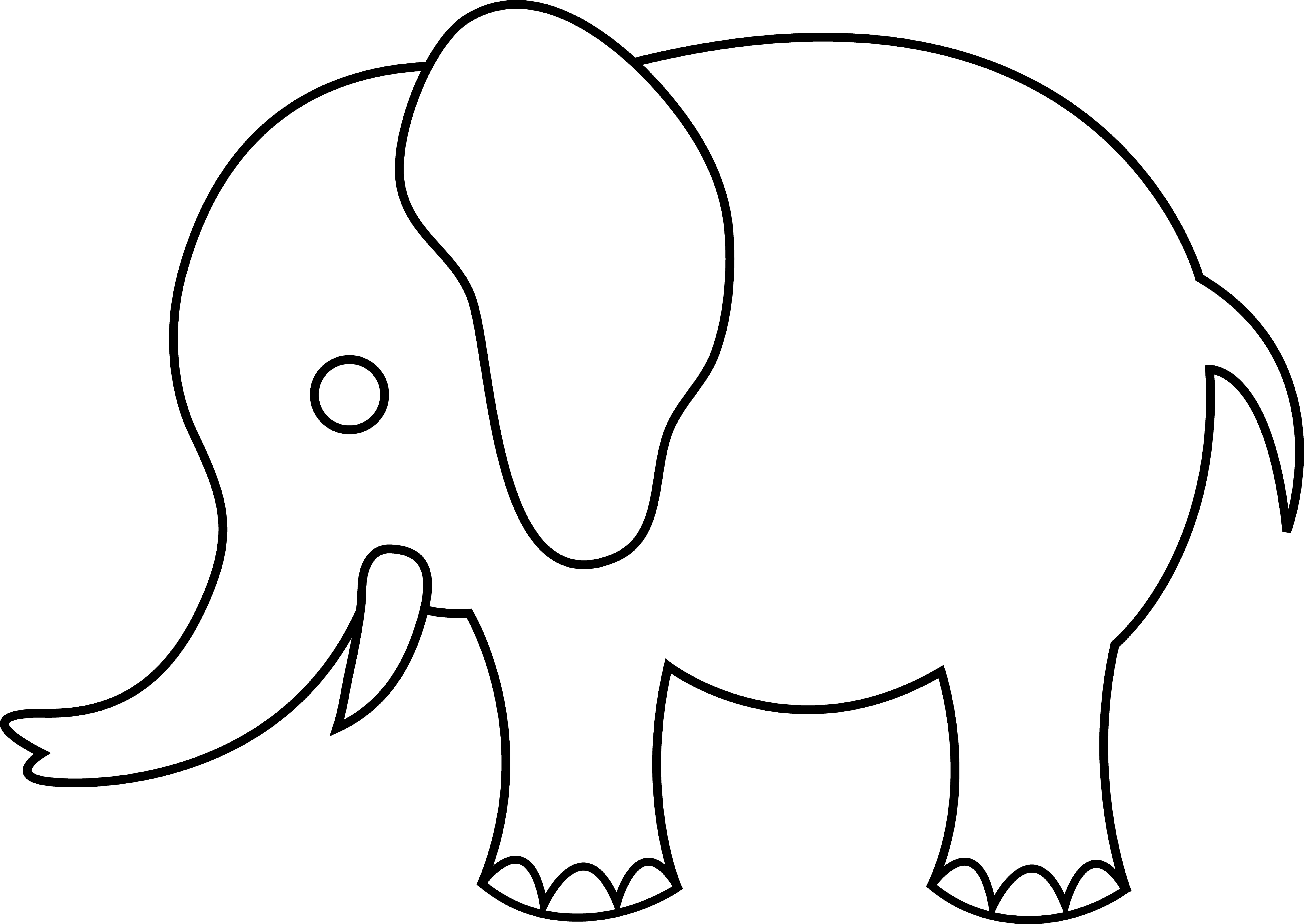 Elephants clipart outline
