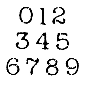CCN0068 Old Newsprint Number Stencils | Flickr - Photo Sharing!