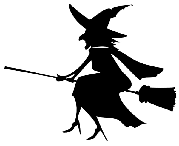 Clip Art of Flying Witch in - Free Clipart Images