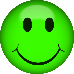 Green smiley face clipart