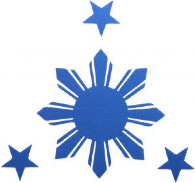 mabuti eagle wings with 3 stars and sun logo car sticker ...