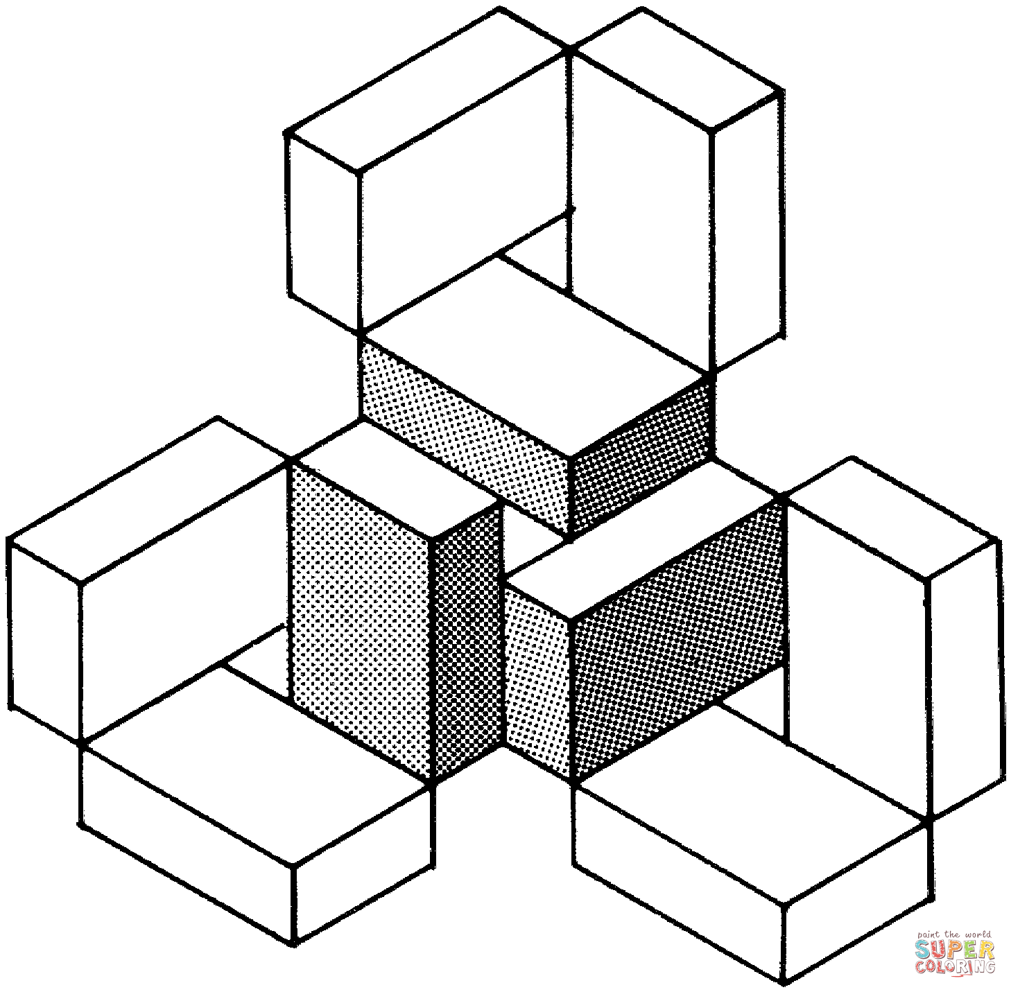 Optical illusions coloring pages | Free Coloring Pages
