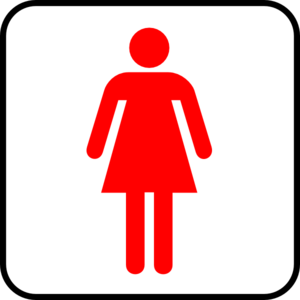 Female Red Border Wc Clip Art - vector clip art ...