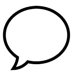 Very Basic Speech Bubble Icon | iOS 7 Iconset | Icons8