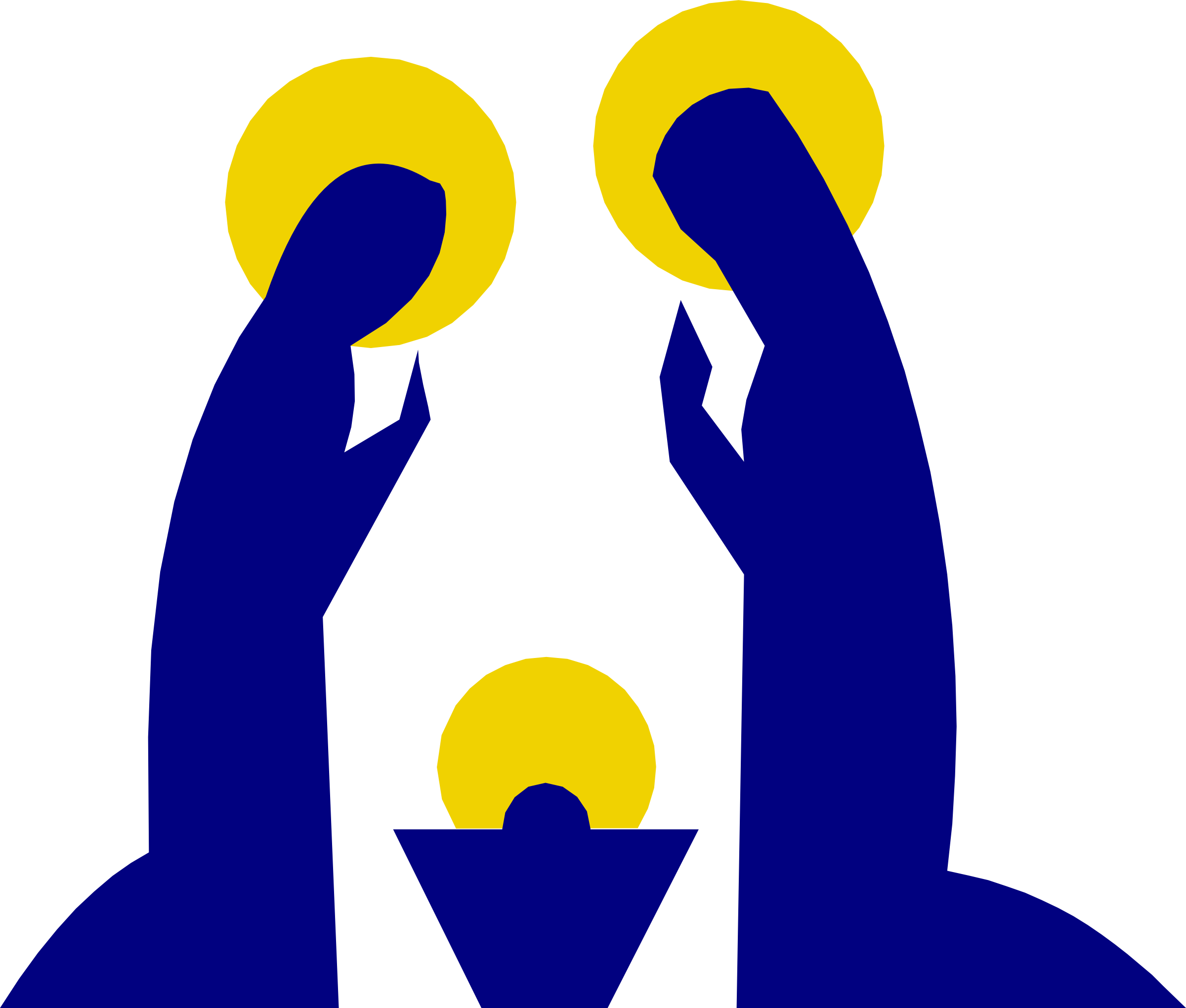 Mary, Joseph, and Jesus vector clipart - Free Public Domain Stock ...