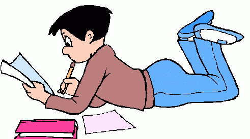 Doing homework clip art