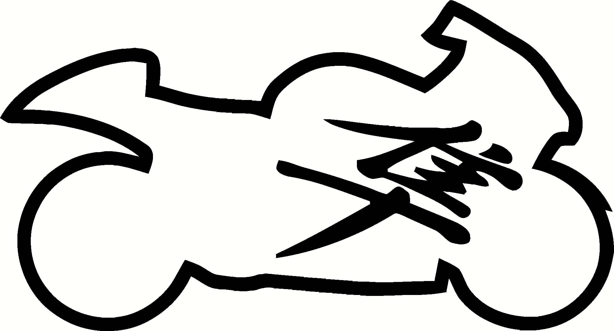Suzuki Hayabusa Sport Bike Outline, B&M Expressions