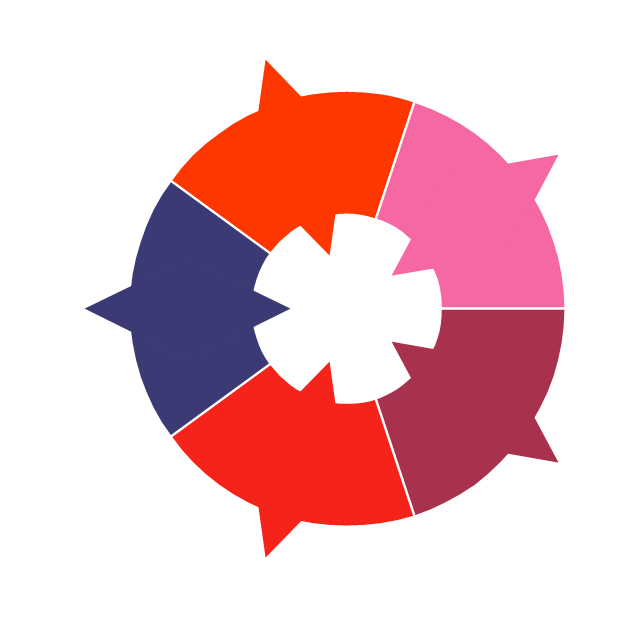 Pie Chart Examples and Templates | Arrow circle chart - Template ...