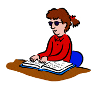 Blind girl clipart