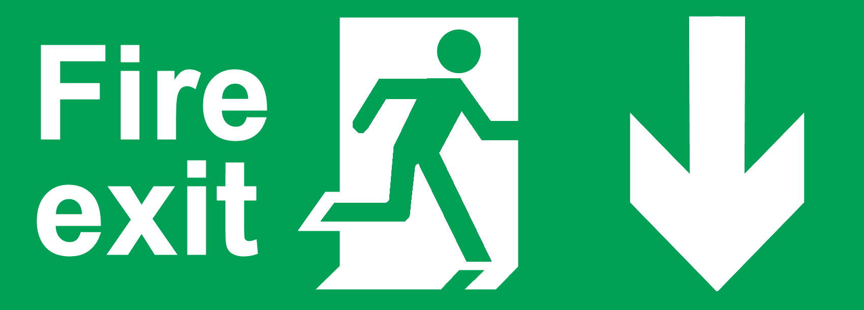 Emergency Exit Sign Vector - ClipArt Best