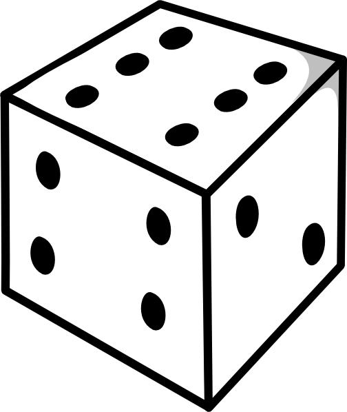Dice Outline clip art - vector clip art online, royalty free ...