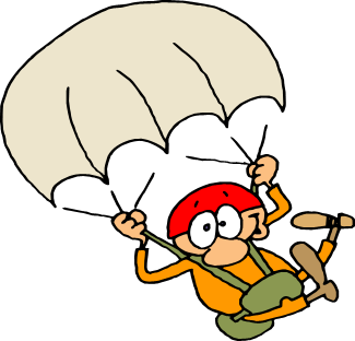 Free clip art – Parachute, sky jumper 002 | Gnurf
