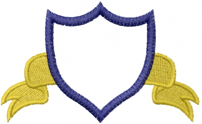 Outlines Embroidery Design: Blank Crest from Machine Embroidery ...