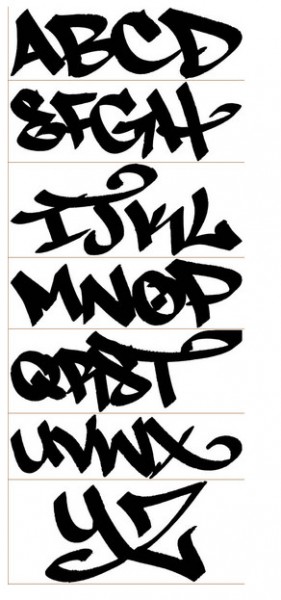 Graffiti Handwriting | Graffiti Alphabet Letters - ClipArt Best ...