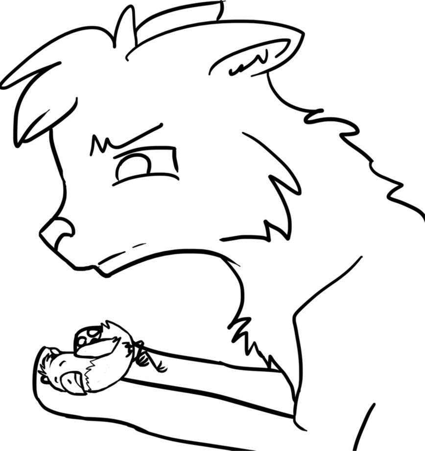 Sad Puppy Lineart