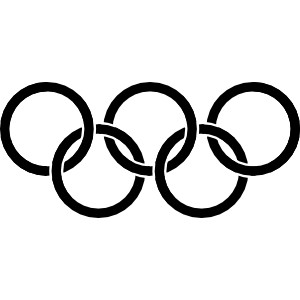 Olympic Rings Black clip art - vector clip art online, royal ...