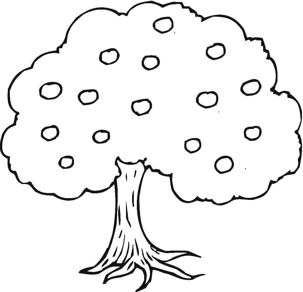 Apple Tree Coloring Online | Super Coloring