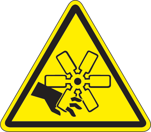 Cut/Crush Hazard Label by SafetySign.com - J6579