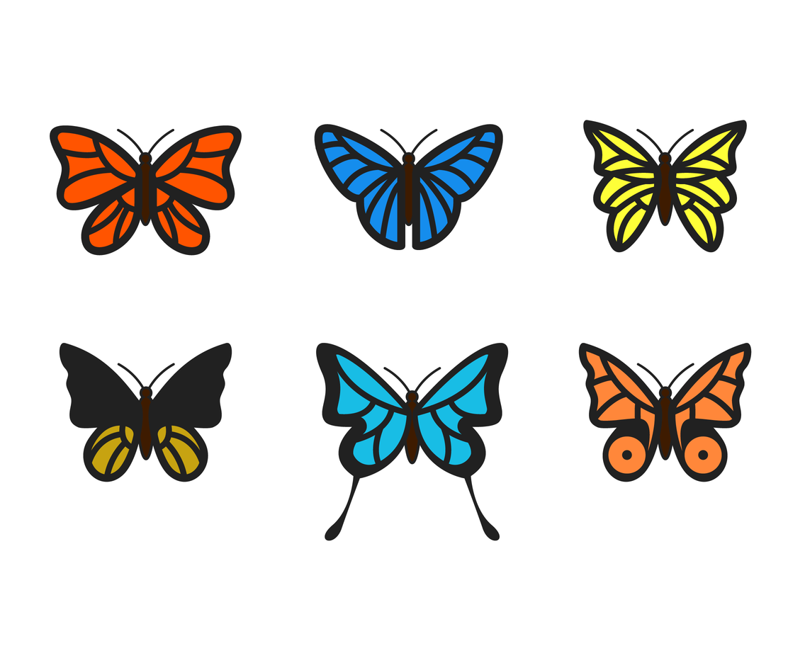 Free Butterfly Clip Art Vector Vector Art & Graphics | freevector.com