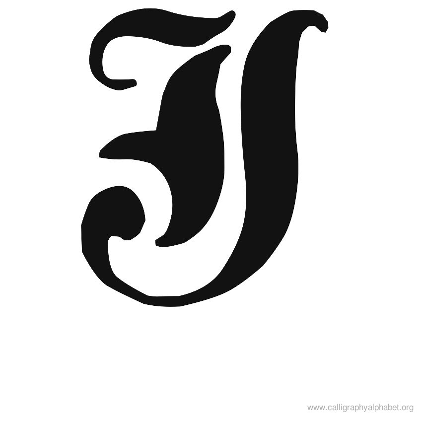 Calligraphy Alphabet J | Alphabet J Calligraphy Sample Styles ...