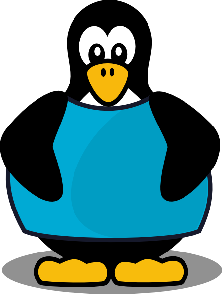 Penguin With A Shirt Clip Art - vector clip art ...