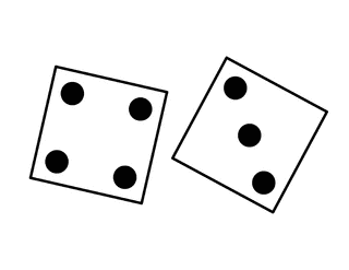 Dice 7 Dots Clipart