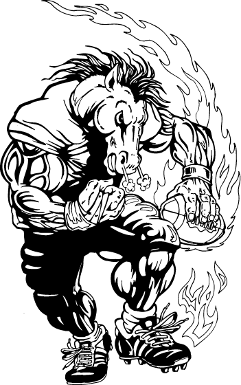 CUSTOM HORSES MASCOT DECALS AND HORSES MASCOT STICKERS