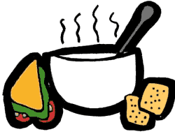 Soup and sandwich clip art