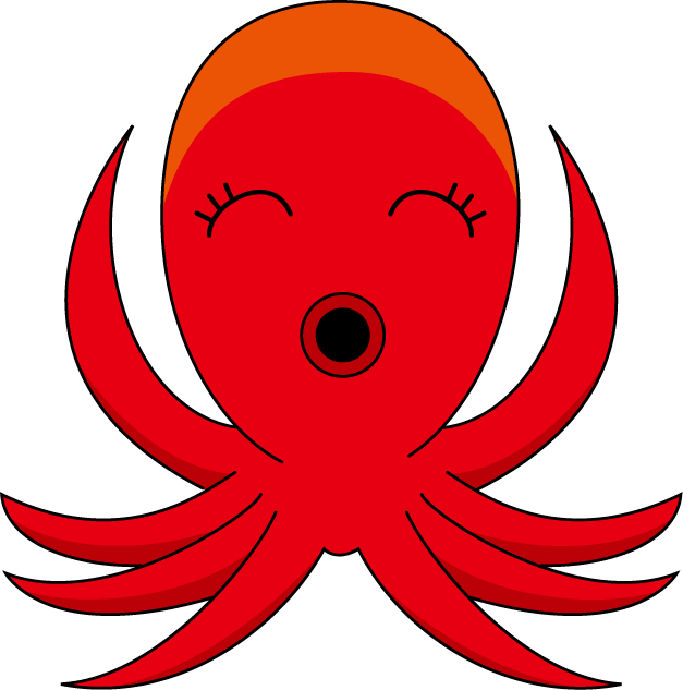 clip art of octopus and squid-