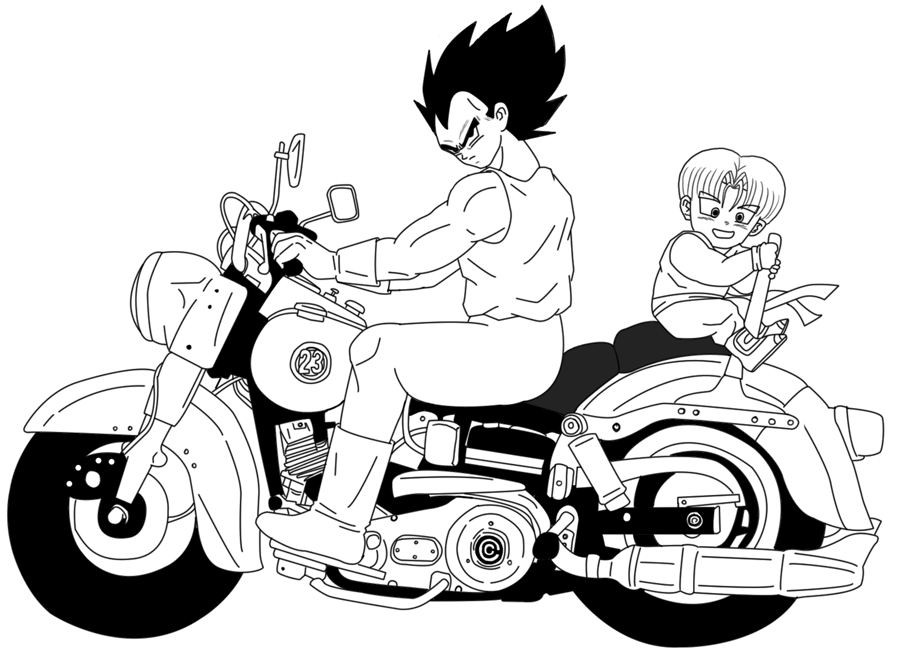 DBZ on motorcycles: Vegeta