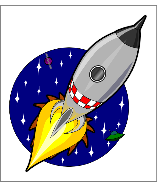 Kliponius Cartoon Rocket clip art - vector clip art online ...