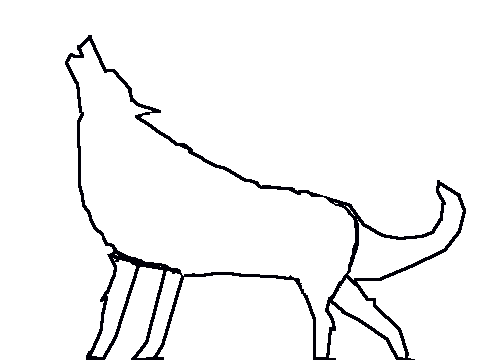 Wolf Outline Drawing - ClipArt Best