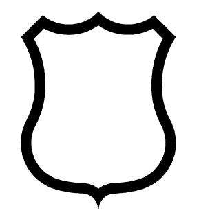 Badge Officer Outline Clipart