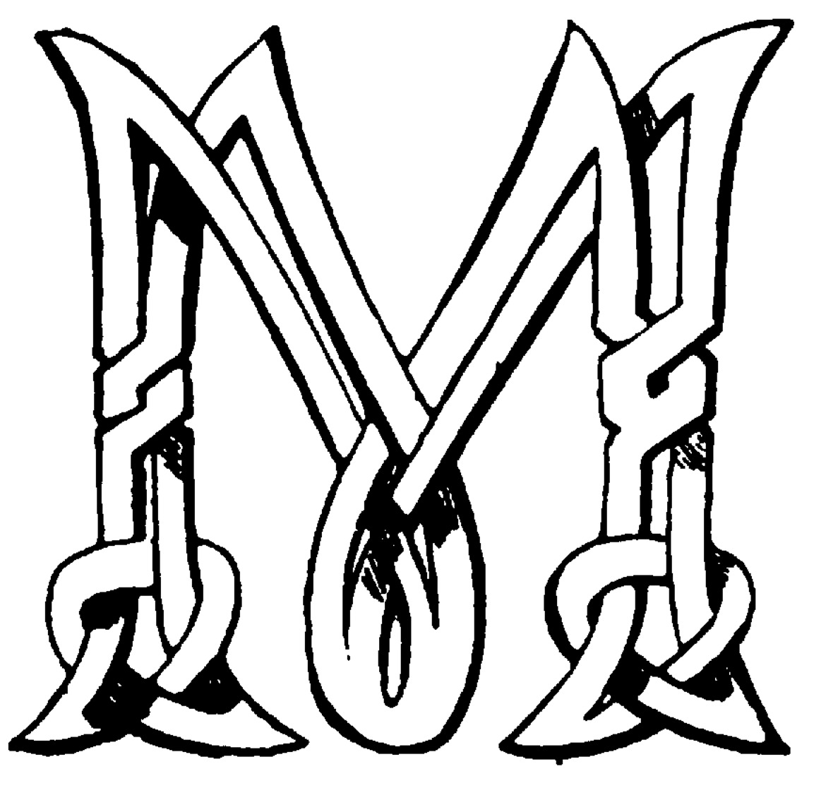 Initial M -clip Art Clipart