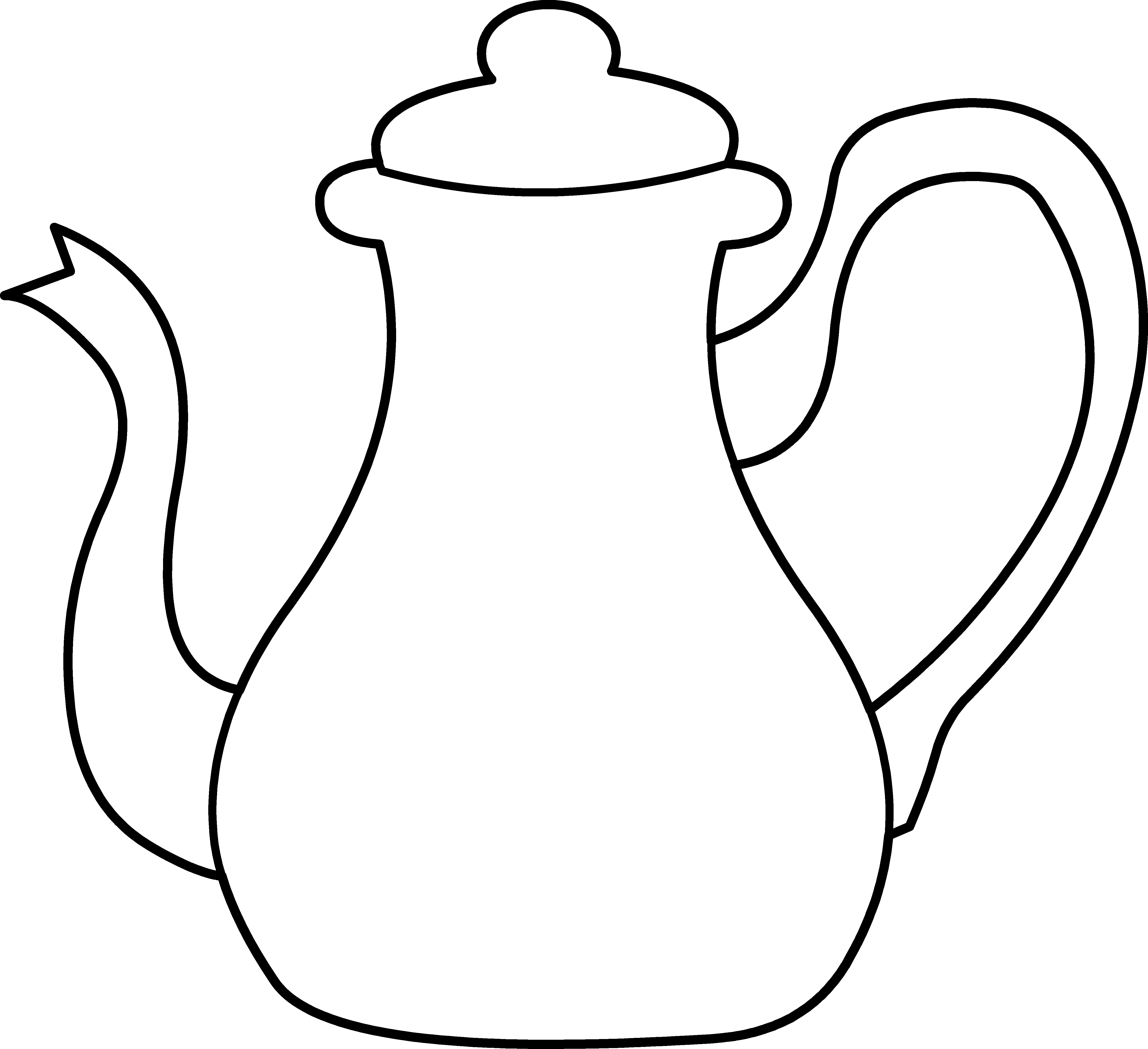 Teapot Clipart Black And White - Free Clipart Images