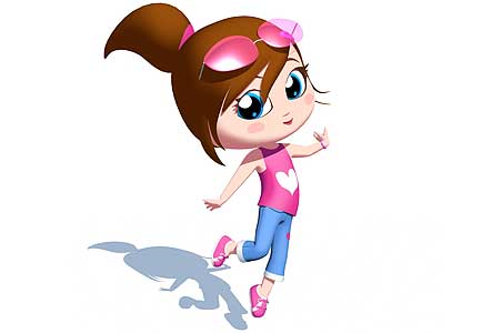 Being Tough Girl Cartoon Clipart