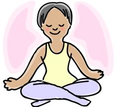 Kids doing yoga clipart