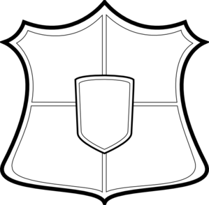 Shield clipart black and white
