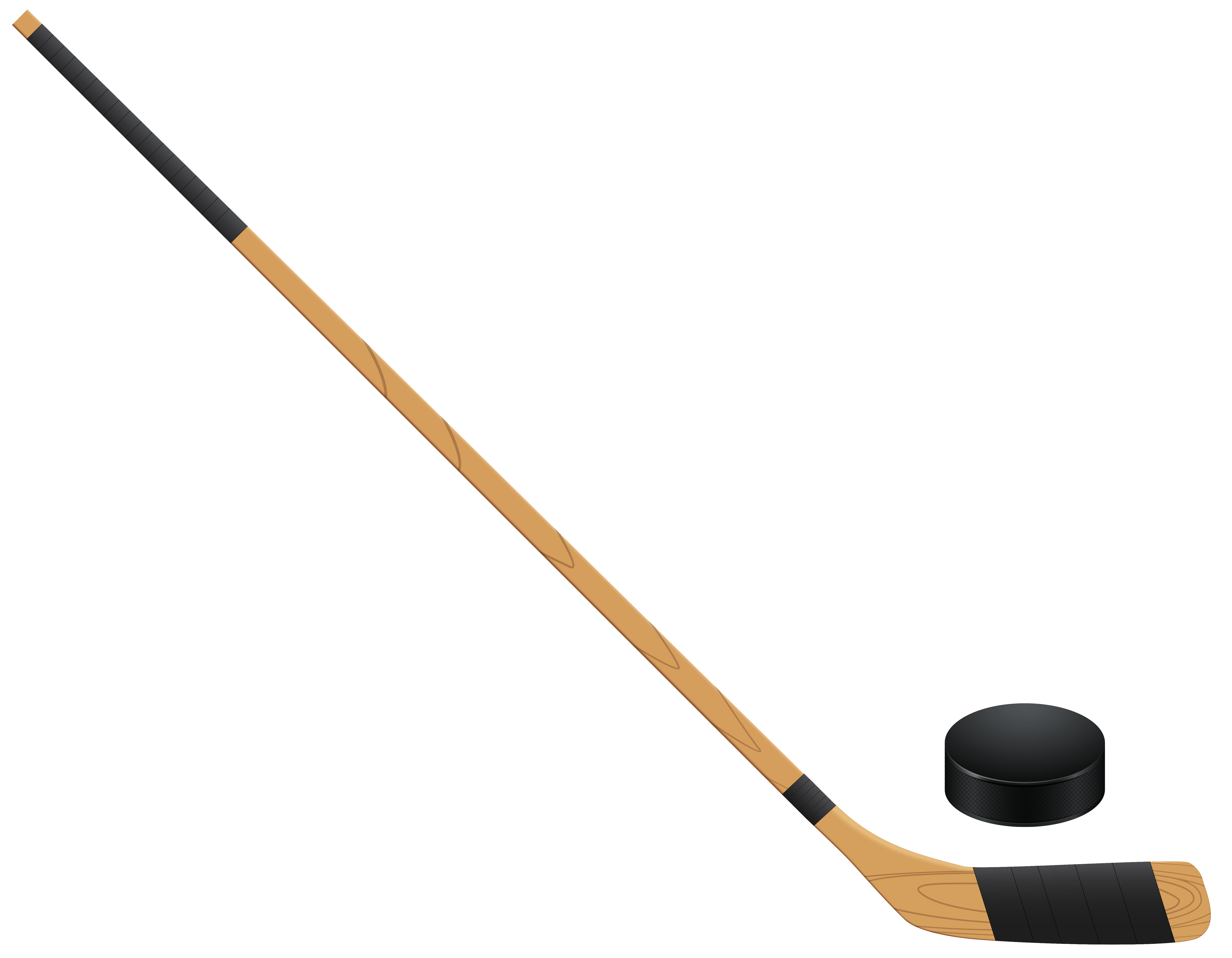 Hockey Stickand Puck PNG Clip Art Image