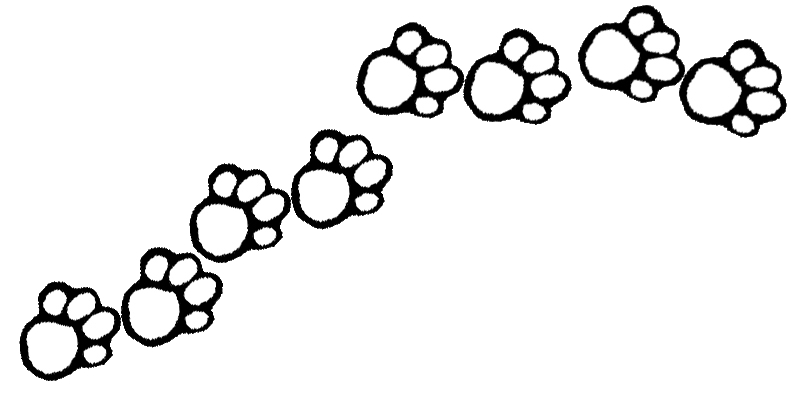 Clipart cat prints number 15