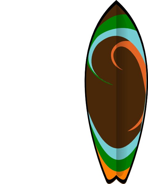Hawaiian Surfboard Clipart