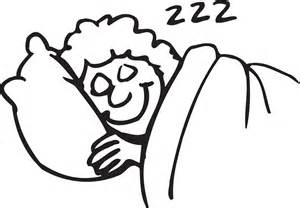 Sleeping In Bed Clip Art Black And White - Stephsweeney