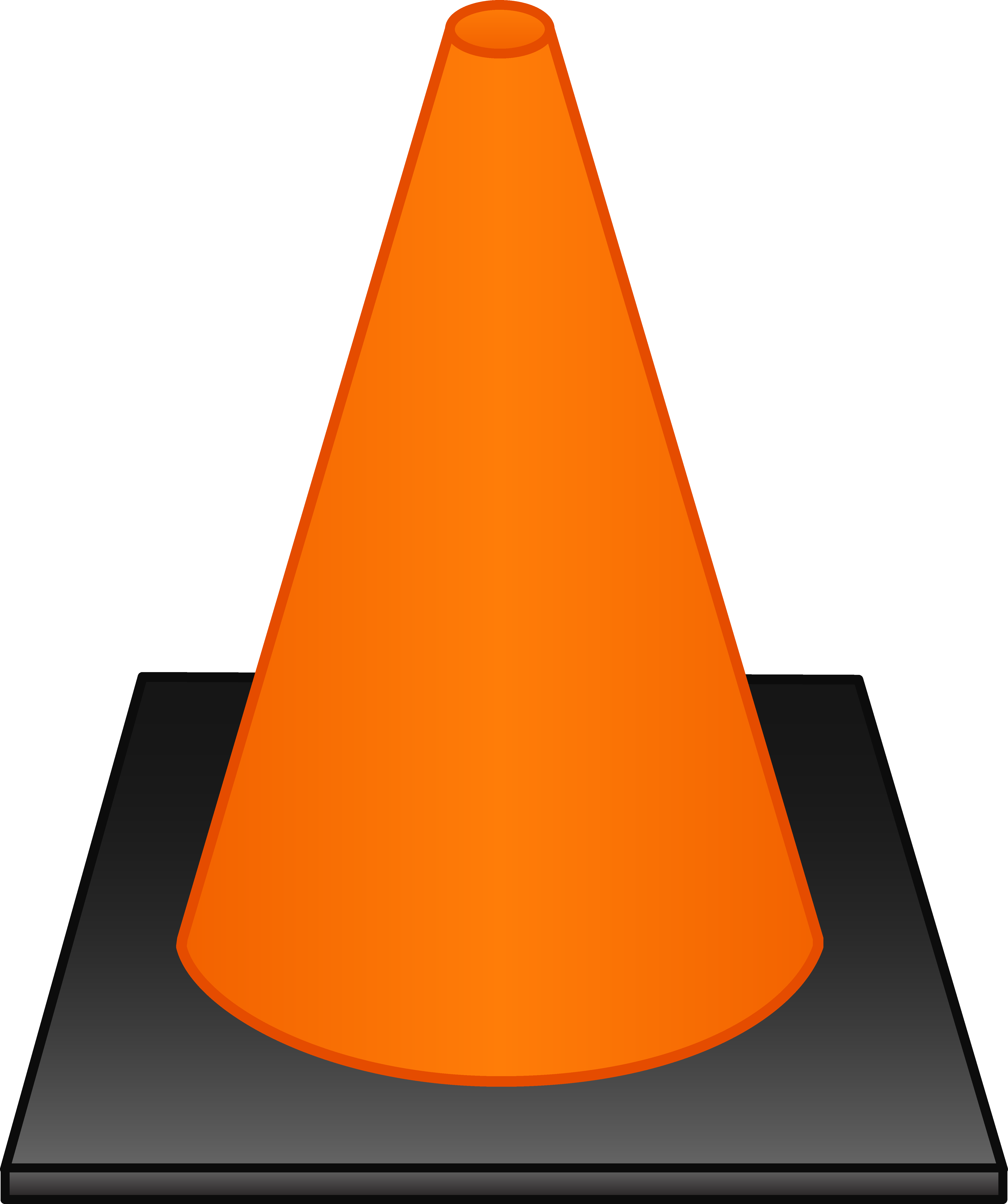 Caution cone clipart