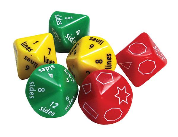 Dice: 2D Shape 6p - Maths, Dice - Product Detail - Genie Educational