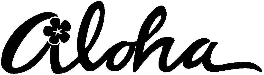 Hawaiian Luau Word Clipart