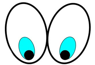 cartoon-eyes-looking-down | Barbara Anderson's Watchtower Documents